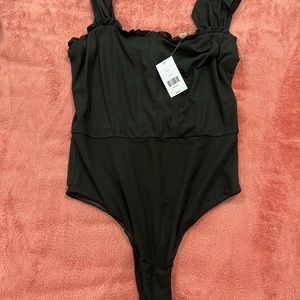 Black tank body suit